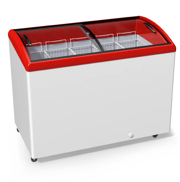 N400S Congelatori a vetro curvo