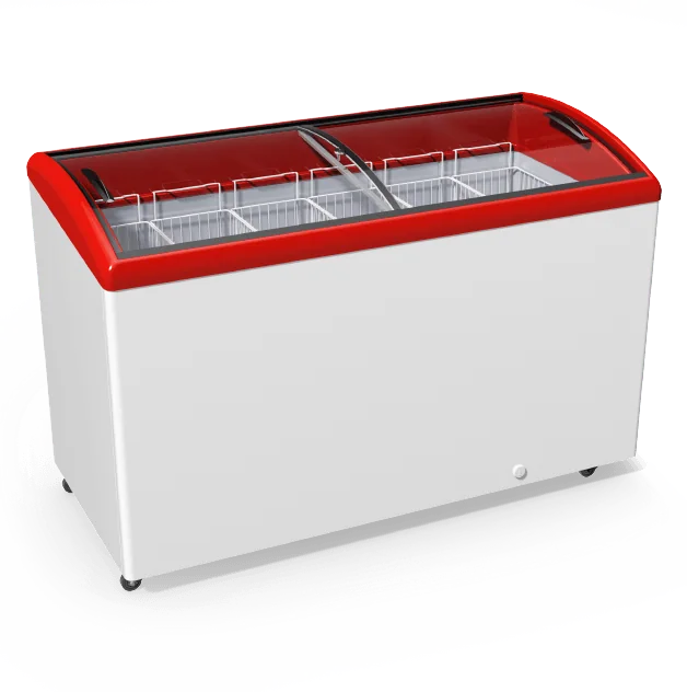 N500S Congelatori a vetro curvo